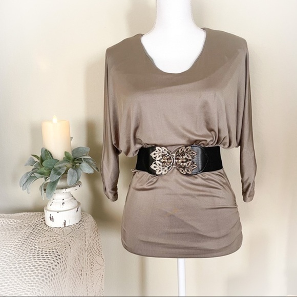 Guess by Marciano Chic Gold Tunic /Top / Dress - Picture 1 of 8